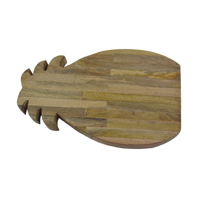 Pineapple-Shaped Mango Wood Double-Sided Chopping Board