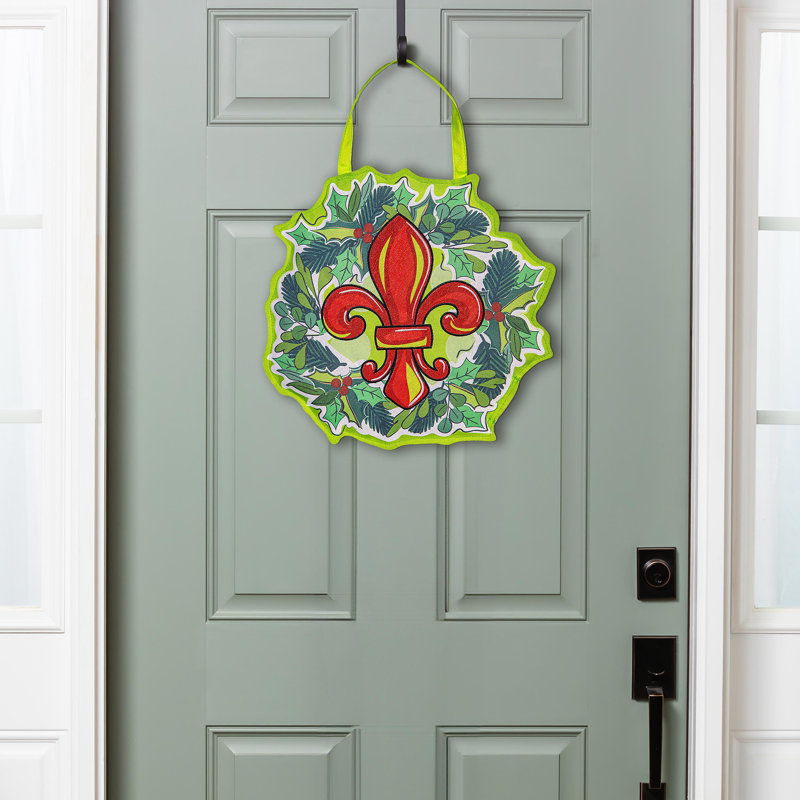 Décoration de porte Holiday Fleur De Lis