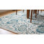 Tapis vert moderne à motif géométrique en laine noué à la main à motif floral vert-929491324