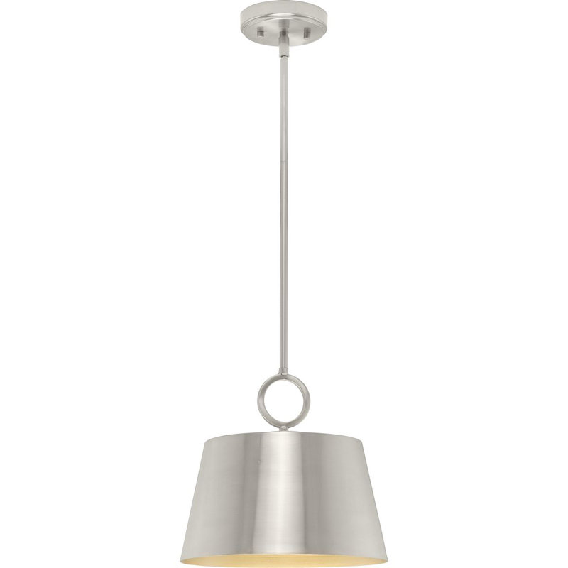 Nouveau luminaire suspendu Elda, Nickel brossé, H 11,87 po x l 12,37 po x P 12,37 po