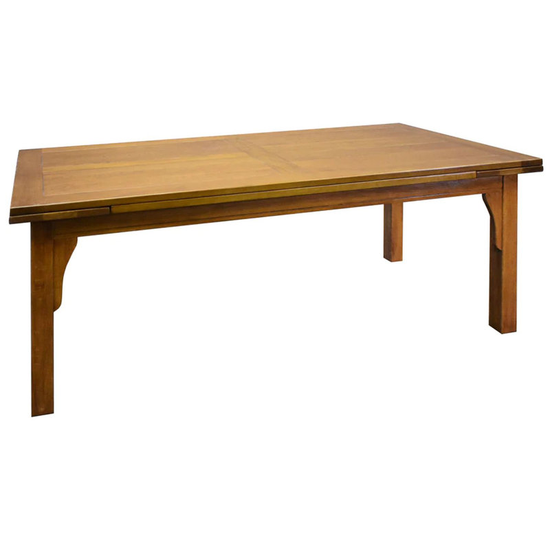 Radame Extendable Oak Solid Wood Dining Table, Michael's Cherry