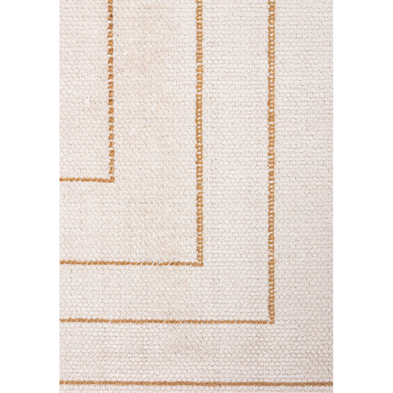 Tapis contemporain à lignes géométriques carrées, Rectangle 6 pi 7 po x 8 pi 3 po