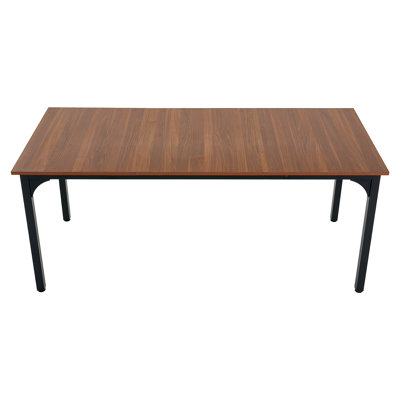 71in Rectangle Dining Table Wood Kitchen Table for 6-8 Person Brown (Only Table)