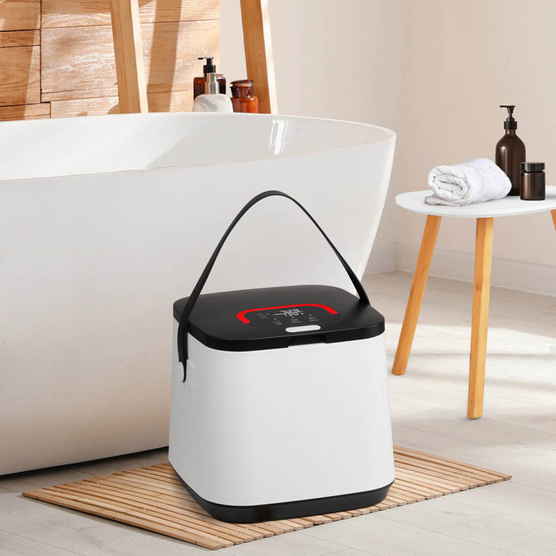 Chauffe-serviettes électrique 14L avec 3 réglages de minuterie et indication DEL en blanc
