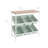 6 Bin Storage Organizer Cart with Leveling Feet