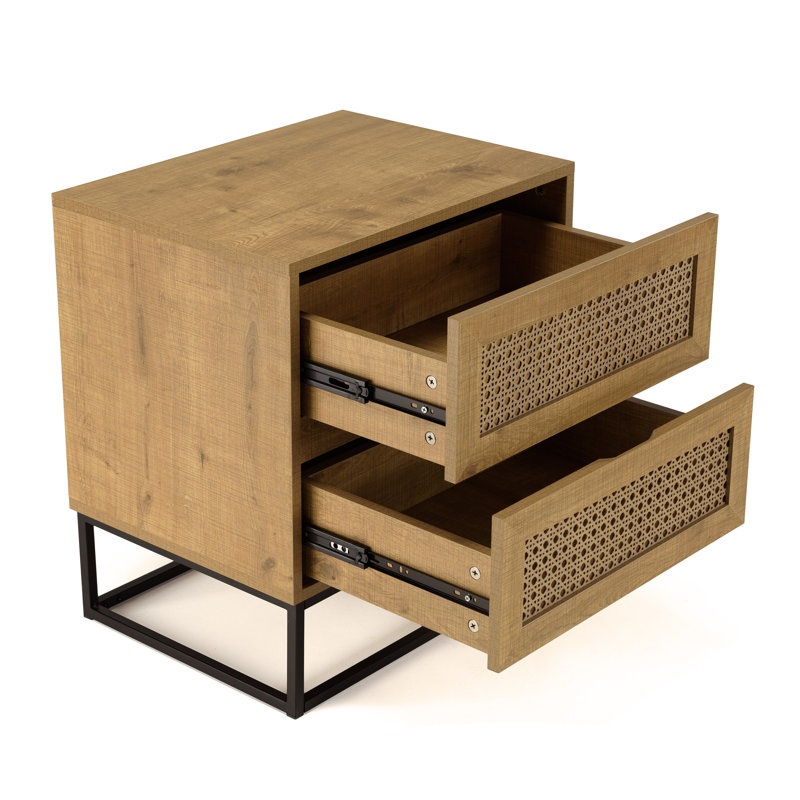 Cissell 52cm W Manufactured Wood Bedside Table