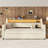 Twin Size Daybed With Trundle, Upholstered Daybed With Charging Station And LED Lights, White -346812896