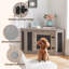 Caisse de coin en bois pour chien