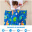 Couverture pour enfant très confortable en molleton et en coton pour dormir, 36 po x 48 po, 3 lb, motif parc de dinosaures-429763616