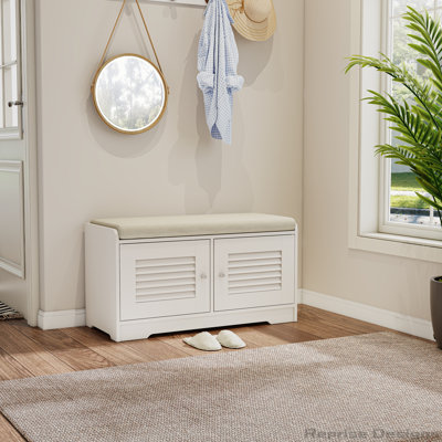 Banc de rangement pour chaussures avec armoire 2 portes Hassanati 28,74 "