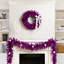 Pre-Lit Artificial Tinsel Christmas Garland - 9' X 8" - Clear Lights-1991834765