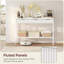 Console pour vestibule, table de vestibule avec rangement et tiroirs, canapé long et étroit pour le salon, couloir, canapé-lit, couloir, blanc et or CTBW5201