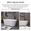 59,8 po X 28,7 po Baignoire de trempage autoportante en acrylique blanc brillant