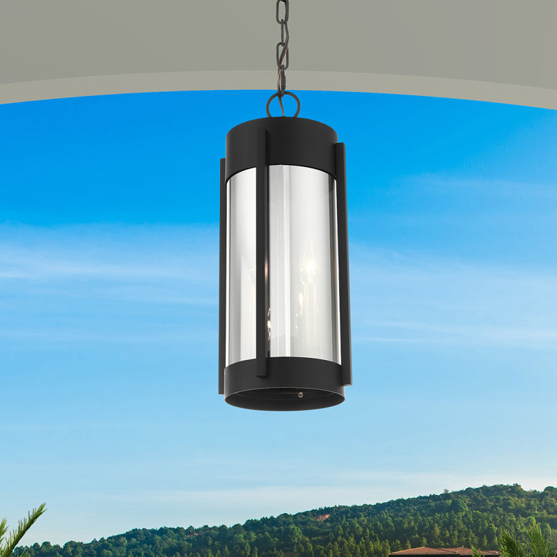 Adia 2 - Light Outdoor Hanging Lantern, Black