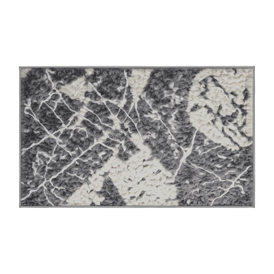 Tapis gris lavable à la machine