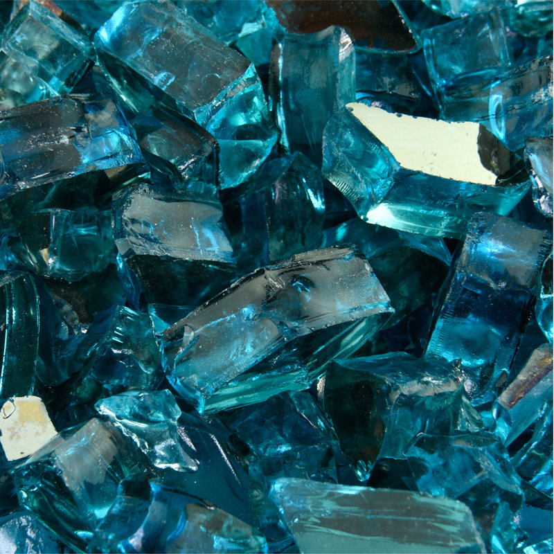 Pierres de lave à foyer réfléchissant Original, Bleu Tahiti, 1/2 po