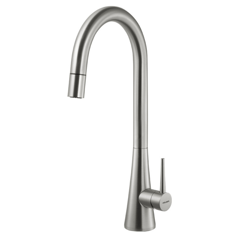 Houzer Soma Pull Down Kitchen Faucet, Brushed Nickel
