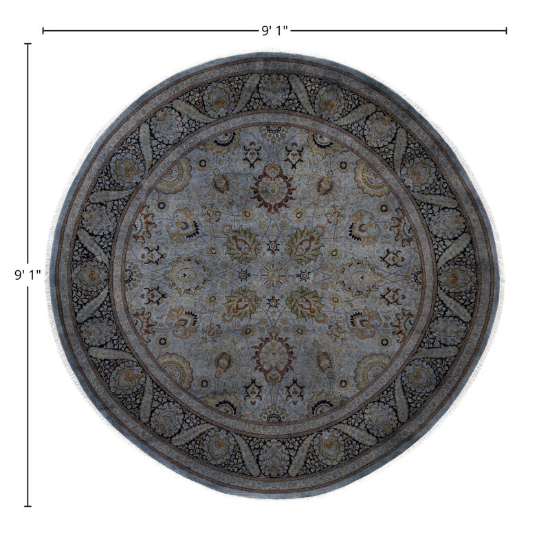 Overdyed One-of-a-Kind 9' 1" X 9' 1" Hand Knotted Area Rug