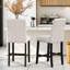 Tabouret de comptoir rembourré avec structure en bois massif 25,8 po Cassello