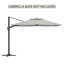 Parasol carré en porte-à-faux pour patio (sans base de parasol)-100145730-100145734