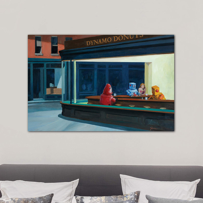 Robo Hawks by Eric Joyner - Wrapped Canvas Print, 101.6 cm H x 66.04 cm W x 1.91 cm D