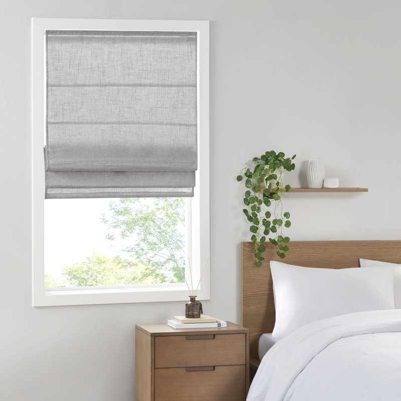 Store romain simple 31 x 64 po Kyler, Gris, 31"W x 64"L