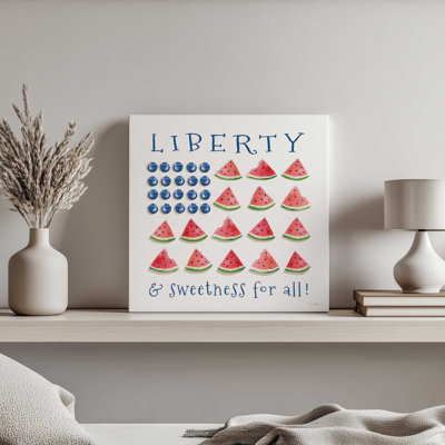 «Liberty Fruit Flag» par Elizabeth Tyndall, reproduction d'art