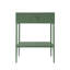 Table de chevet Chalamet Vintage en métal vert avec tiroir, tablette inférieure et pattes effilées