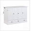 Armoire-lit avec commode en pin massif avec station de charge