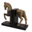 HORSE BOOKENDS 24cm Carved Wood Effect