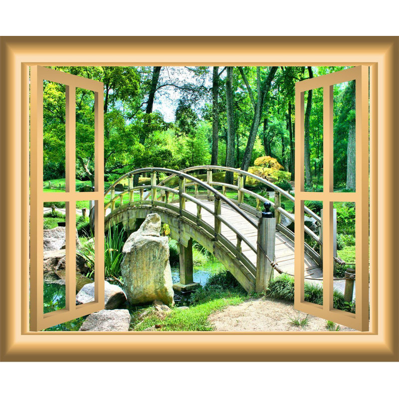 Décalcomanie murale paysages murale en 3d forest, H 24 po x l 30 po x P 0,01 po