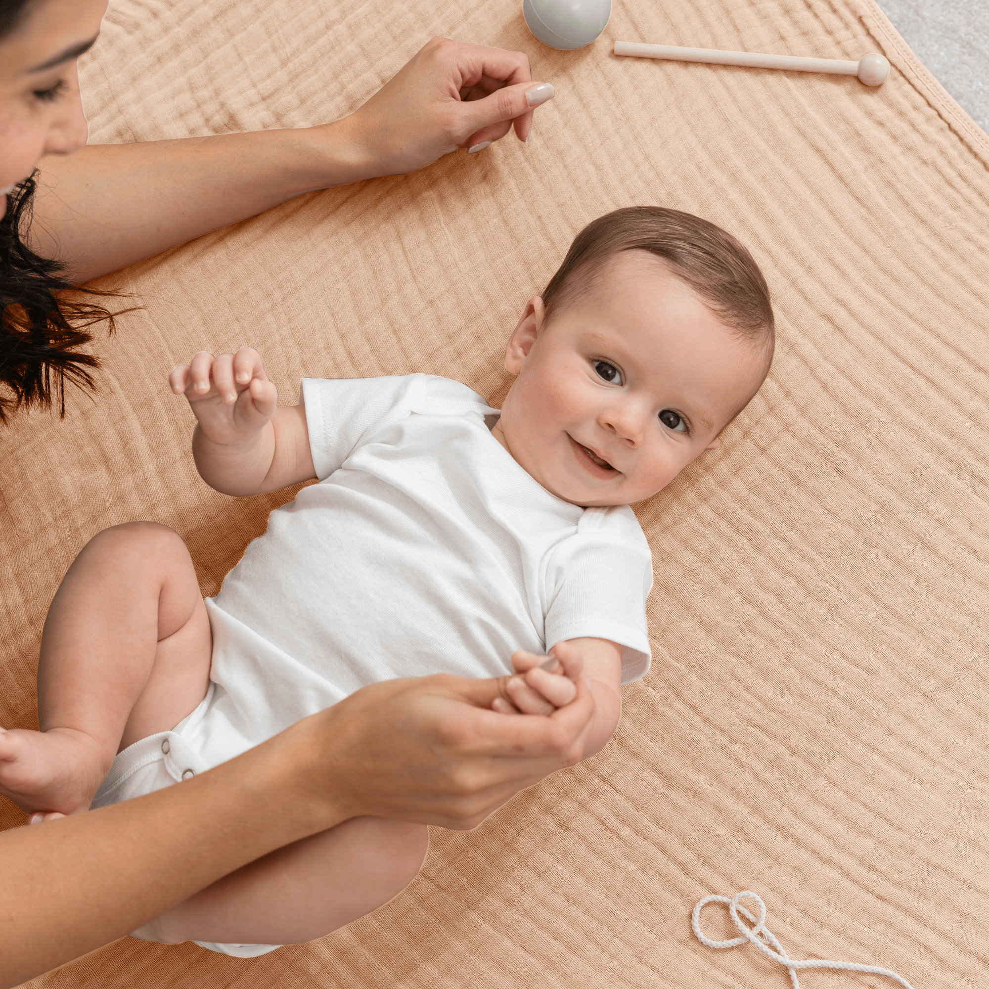 Karlina Muslin Blanket, Baby, Cream
