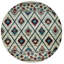 Tapis rond ivoire tissé à la machine 8 pi-250061576