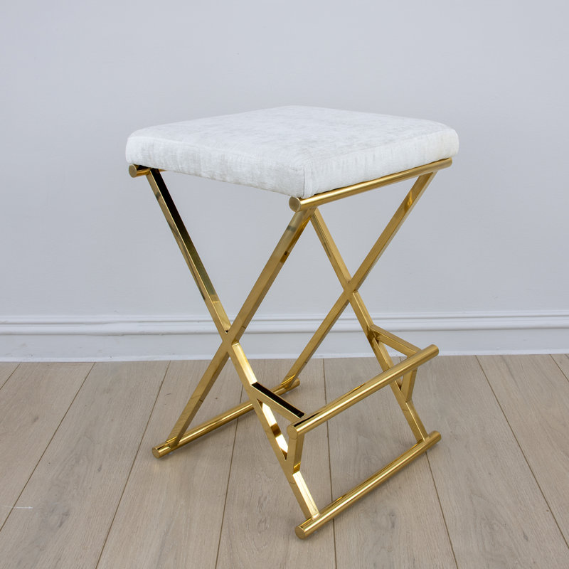 Tory Upholstered Stool with Metal Frame