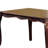 Wooden Dining Table with Floral Carved Accents and Cabriole Legs, Brown