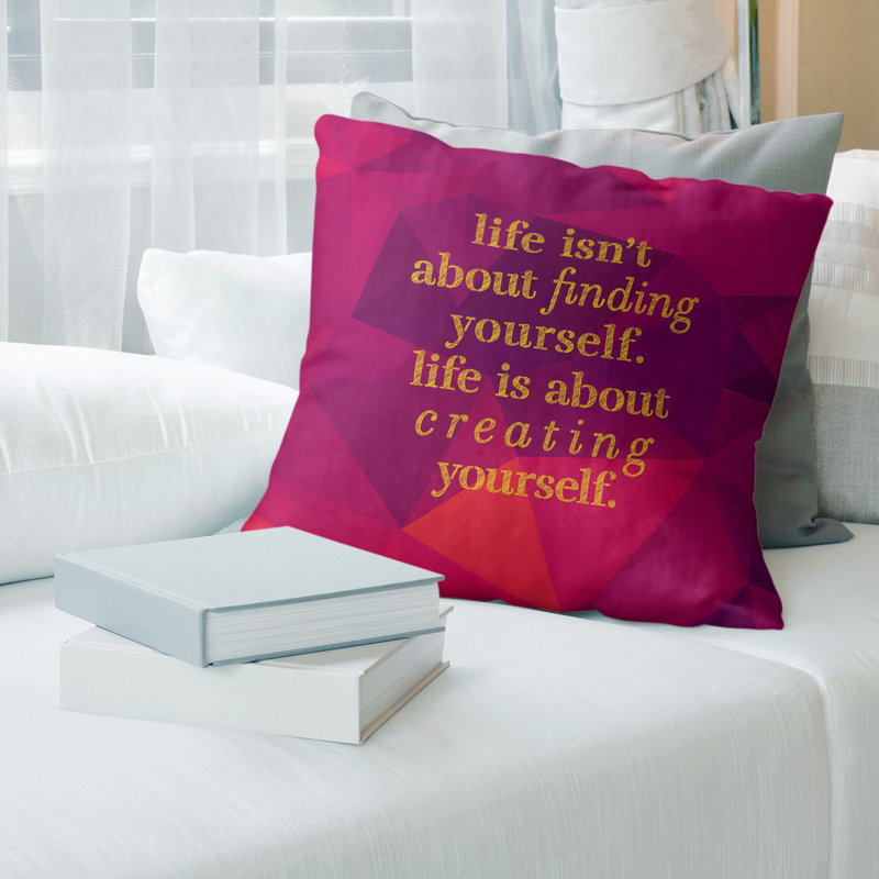 Housse de coussin de création de devis en faux gemme, 18 po x 18 po, Rubellite / or, Polyester/ Bourre en polyester