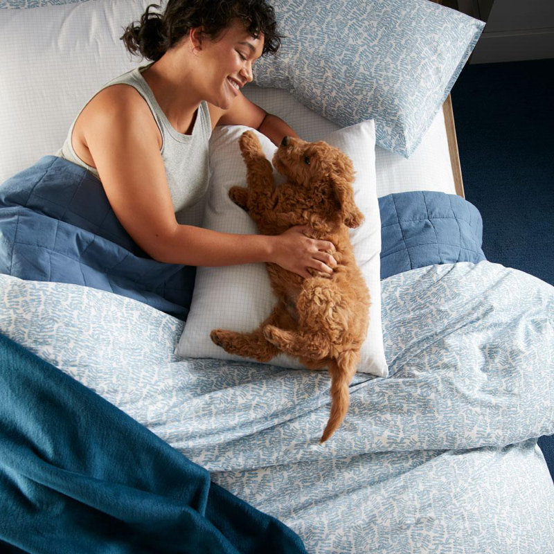 Fern Single Duvet Cover, Denim, Queen Duvet Cover
