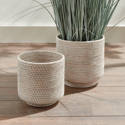 Rattan Cachepot
