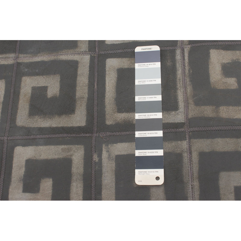 Erick Cowhide Geometric Indoor Rug