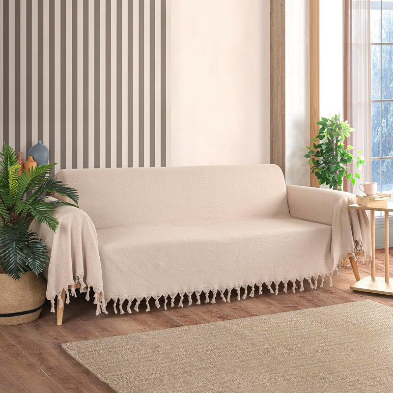 Throw Blanket, 300cm x 180cm, Beige