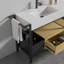 Meuble-lavabo robuste de 72 po avec lavabo, chêne et quartz