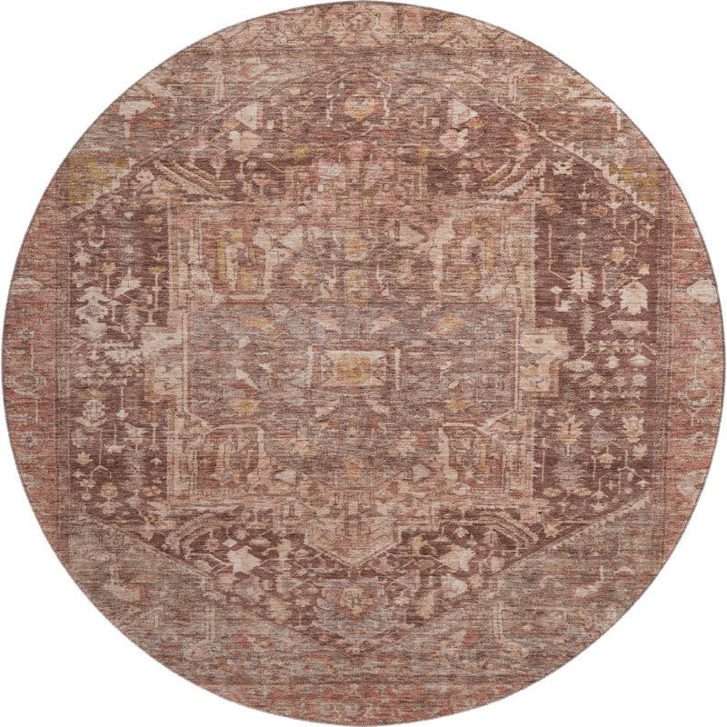 Tapis médaillon lavable de qualité supérieure AMF1240, Rond 8 pi