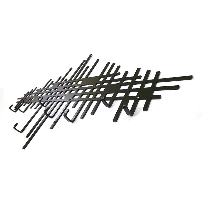 Maddock Steel Wall 8 - Hook Wall Mounted Coat Rack