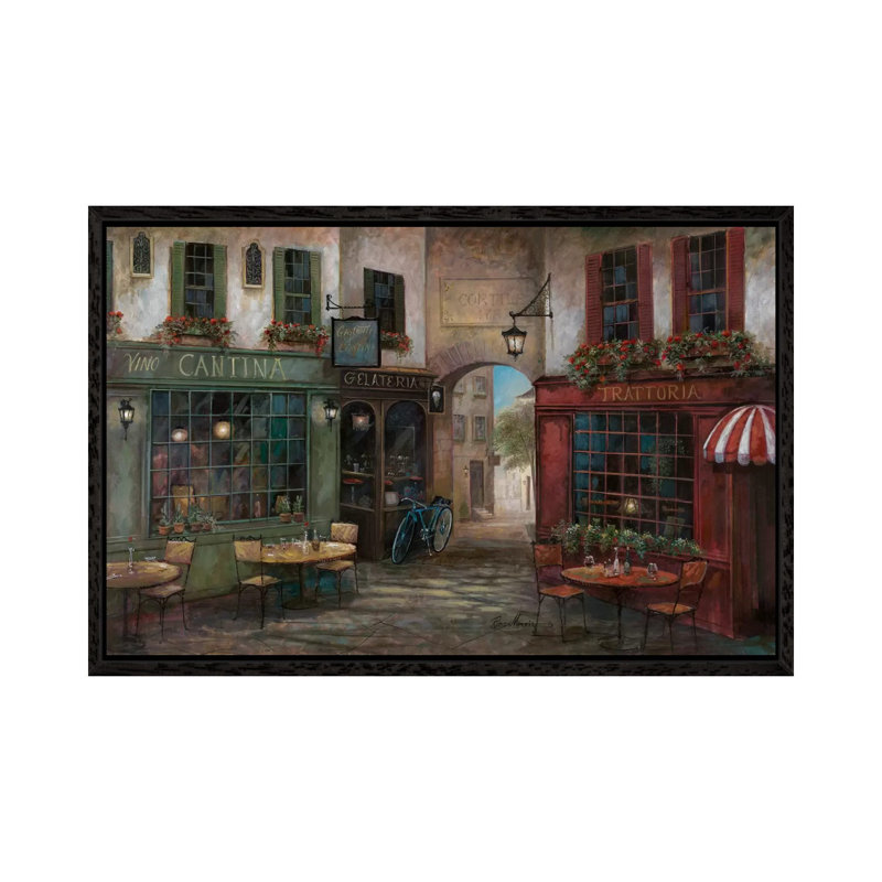 Courtyard Ambiance by Ruane Manning - Gallery-Wrapped Canvas Giclée on Canvas, Black Floater Framed, 101.6 cm H x 66.04 cm W
