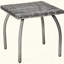 Petite table de bout carrée en rotin, table d'appoint en osier pour l'extérieur