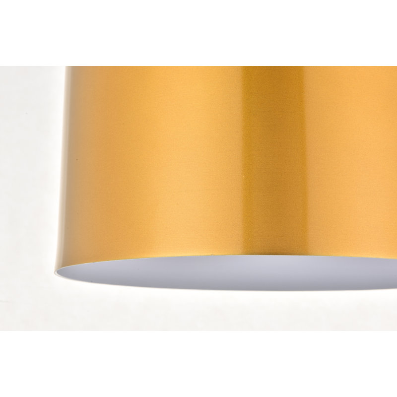 1 - Light Single Pendant, Satin gold/Black