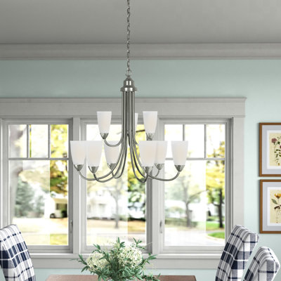 9 - Light Shaded Tiered Chandelier