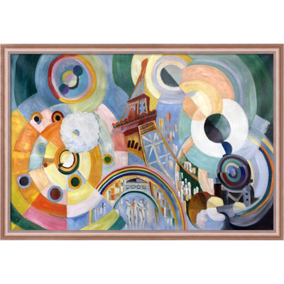 Air, fer et eau par Robert Delaunay avec cadre rosé doré