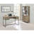 Rustic Oak Herringbone 2-Door Bookcase