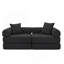 Canapé-lit modulaire convertible pour petits espaces, aucun assemblage requis, tissu en velours côtelé avec accoudoirs amovibles et structure de forme fixe-1903006003